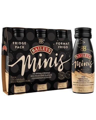  baileys original irish cream minis 100 ml - 3 bottles airdrie liquor delivery 