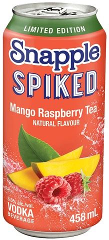 snapple spiked mango raspberry tea 458 ml single can airdrie liquor delivery