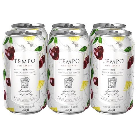 tempo gin smash blackcherry lemon 355 ml - 6 cans airdrie liquor delivery