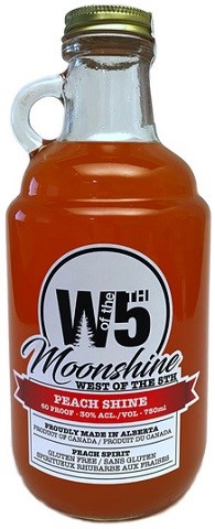 w5 peach shine moonshine 50 ml single bottle airdrie liquor delivery