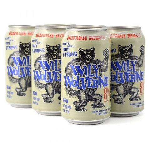 wily wolverine strong lager 355 ml - 6 cans airdrie liquor delivery